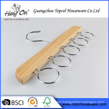 Wholesale metal hook clothes Natural Wood Hanger